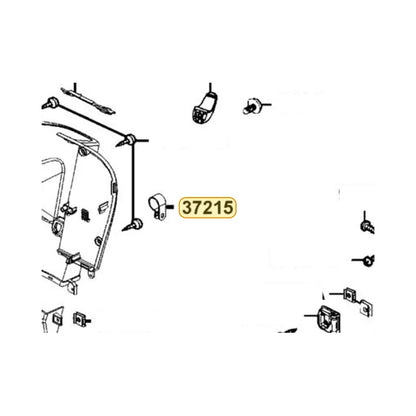 KYMCO Clamp 37215-LEA2-900, part location on the factory exploded-view diagram