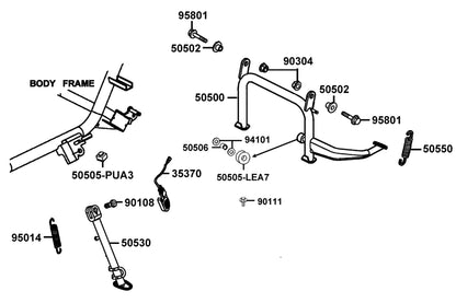 Nut U Flange 10MM (g) — 90304-LEA1-C01 — KYMCO exploded-view diagram