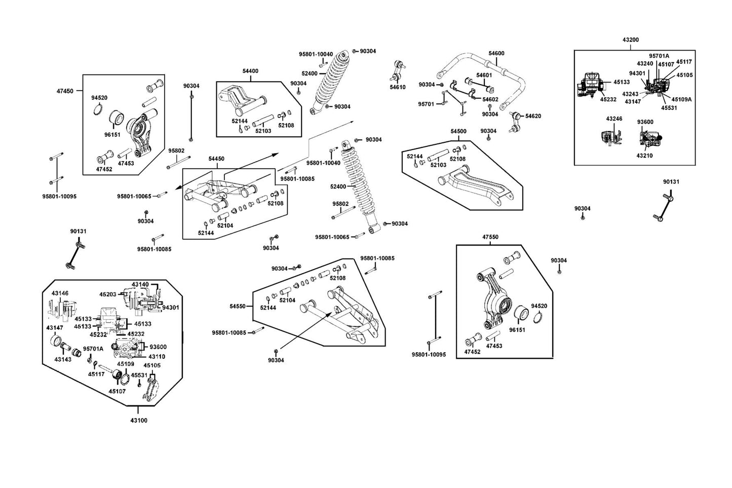 Nut Hec 8MM — 94301-08060 — KYMCO exploded-view diagram