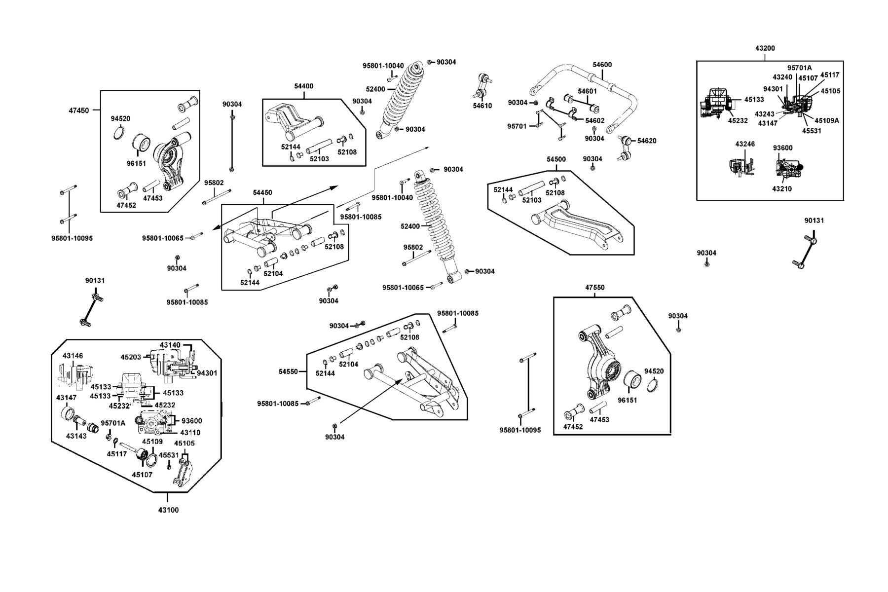 Nut Hec 8MM — 94301-08060 — KYMCO exploded-view diagram