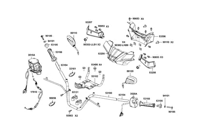Nut Spring 5MM — 90302-LKB9-900 — KYMCO exploded-view diagram