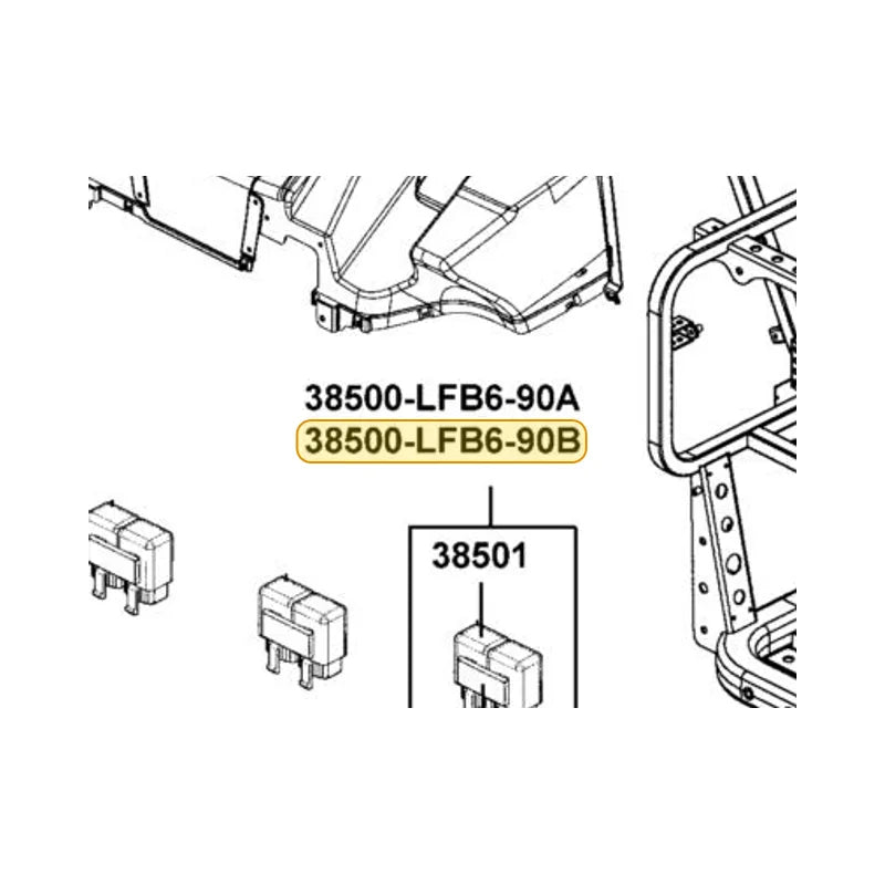 KYMCO Light Relay Complete 38501-LGL3-90A, part location on the factory exploded-view diagram