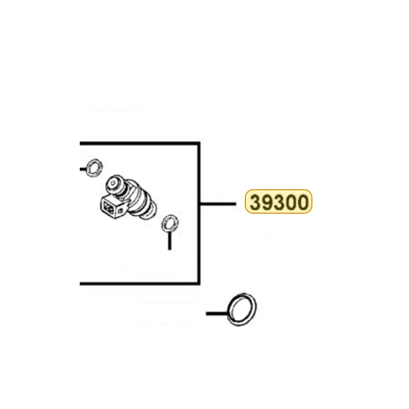 KYMCO Fuel Injector 39300-LEA6-800, part location on the factory exploded-view diagram