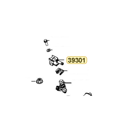 KYMCO Fuel Injector Holder Assembly 39301-BLA3-900, part location on the factory exploded-view diagram