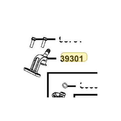 KYMCO Assembly Fuel Rail 39301-LGC7-E00, part location on the factory exploded-view diagram