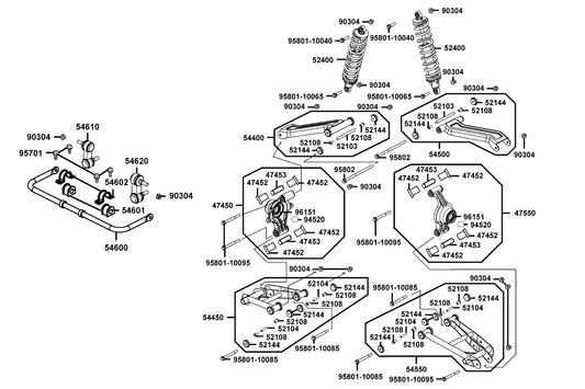 Bar. Stabilizer — 54600-LGN5-E00 — KYMCO exploded-view diagram