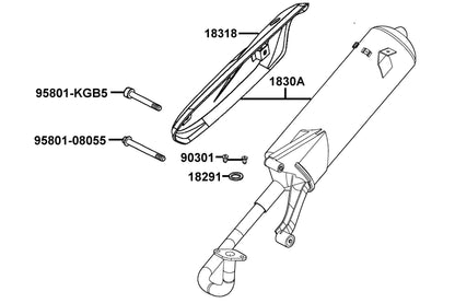 Nut Cap 6MM — 90301-KGBG-C01 — KYMCO exploded-view diagram