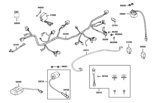 Blade Fuse 30A — 98200-33000 — KYMCO exploded-view diagram