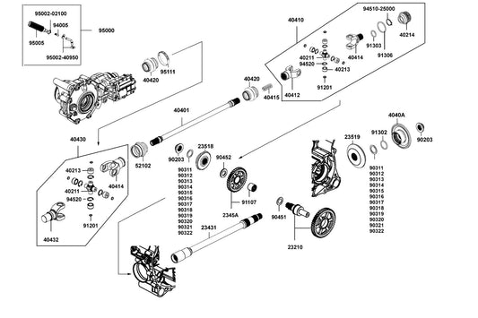 Clamp D9.5 Tube — 95002-40950-08 — KYMCO exploded-view diagram