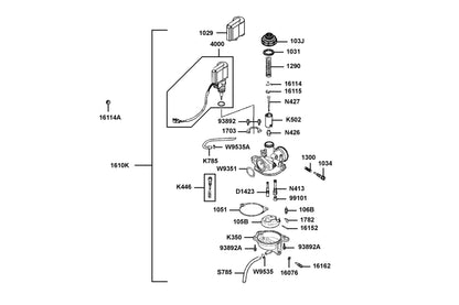 Tube Clip — W9535-45000 — KYMCO exploded-view diagram