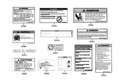 KYMCO Caution Label exploded-view diagram, UXV 450