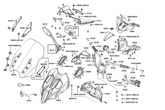 Washer Plain 12 Mm — 94101-12000 — KYMCO exploded-view diagram