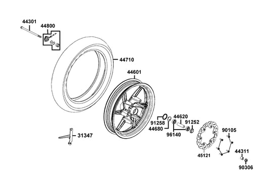 Dust Seal 40*50*5 — 91258-4L10-007 — KYMCO exploded-view diagram