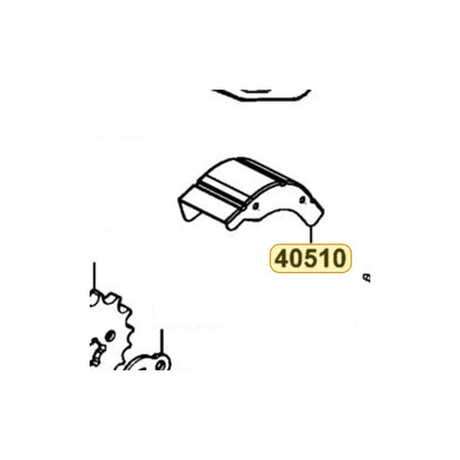 KYMCO Chain Cover Complete 40510-LBD4-800, part location on the factory exploded-view diagram