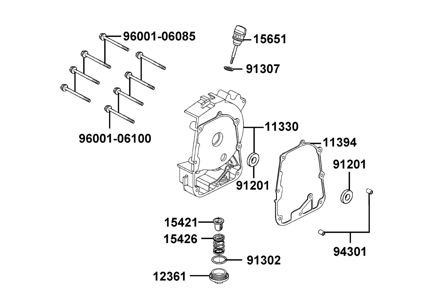 Oil Seal 16.4*30*5 — 91201-KGBG-C00 — KYMCO exploded-view diagram