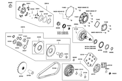 Oil Seal 56.5*80*7 — 91258-LDB5-900 — KYMCO exploded-view diagram