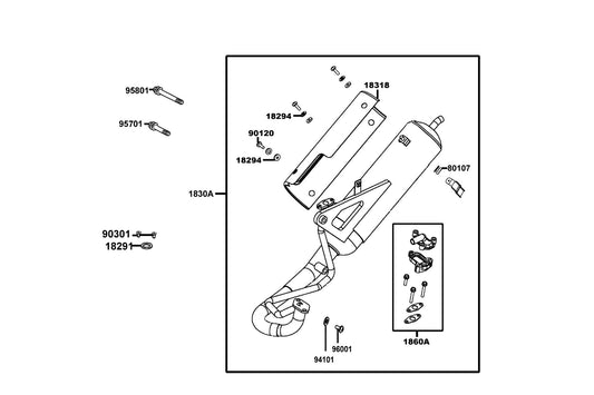 Nut (hex) Cap 8MM — 90301-GFY6-C01 — KYMCO exploded-view diagram