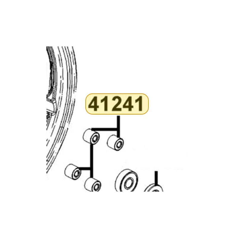 KYMCO Rear Wheel Damper Bush 41241-3G07-C00, part location on the factory exploded-view diagram