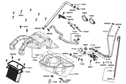 Clamp D8.5 Tube — 95002-40850-08G — KYMCO exploded-view diagram