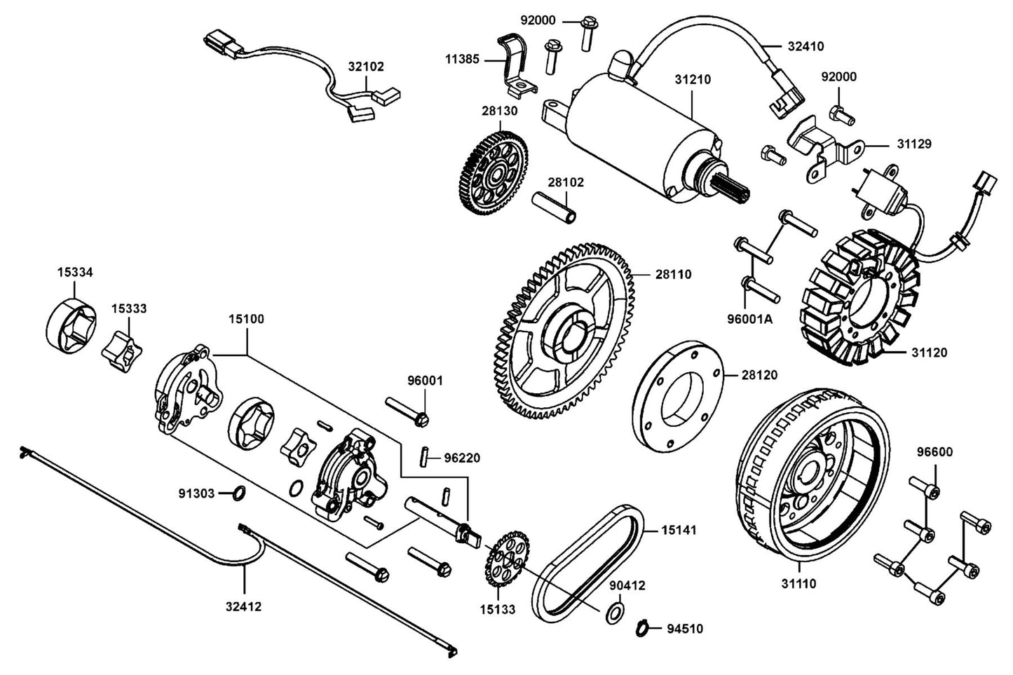 Cir Clip Ex 10MM — 94510-10000 — KYMCO exploded-view diagram