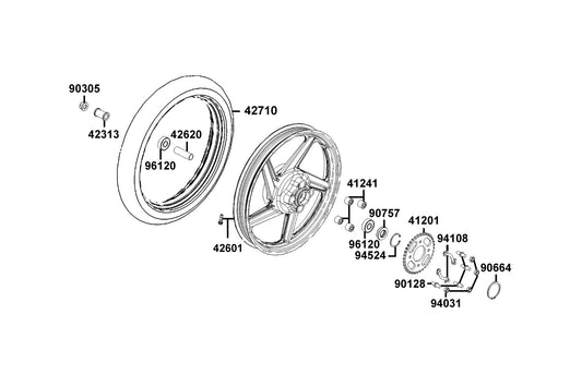 Nut U Flange 16MM(K) — 90305-LKL5-E30 — KYMCO exploded-view diagram