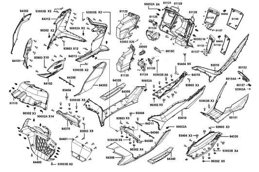 D.c. Latch Assy — 90652-BAB7-900 — KYMCO exploded-view diagram