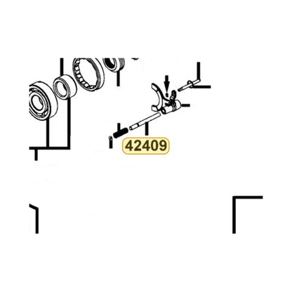 KYMCO Shuttle Shaft 42409-LFA5-900, part location on the factory exploded-view diagram