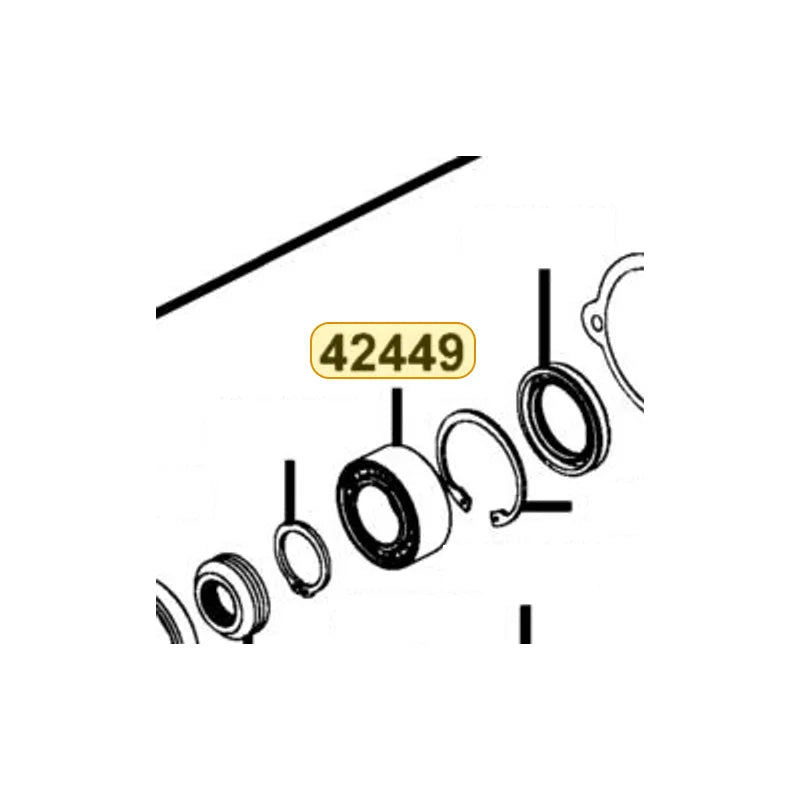 KYMCO Ball Double Row Bearing 42449-LFA5-900, part location on the factory exploded-view diagram