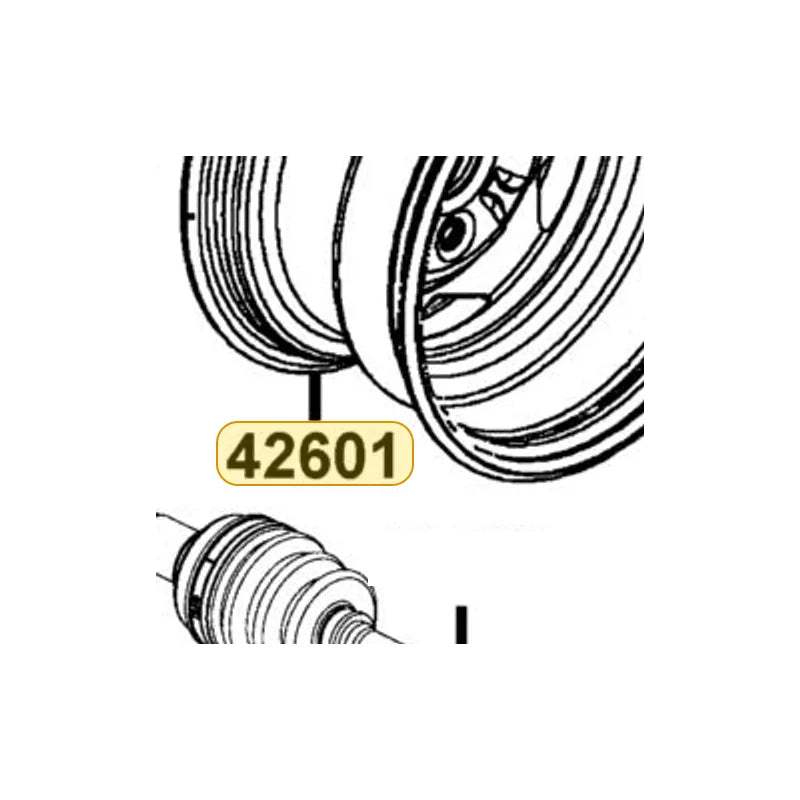 KYMCO Wheel. Rear Cast 42601-LEE8-600, part location on the factory exploded-view diagram