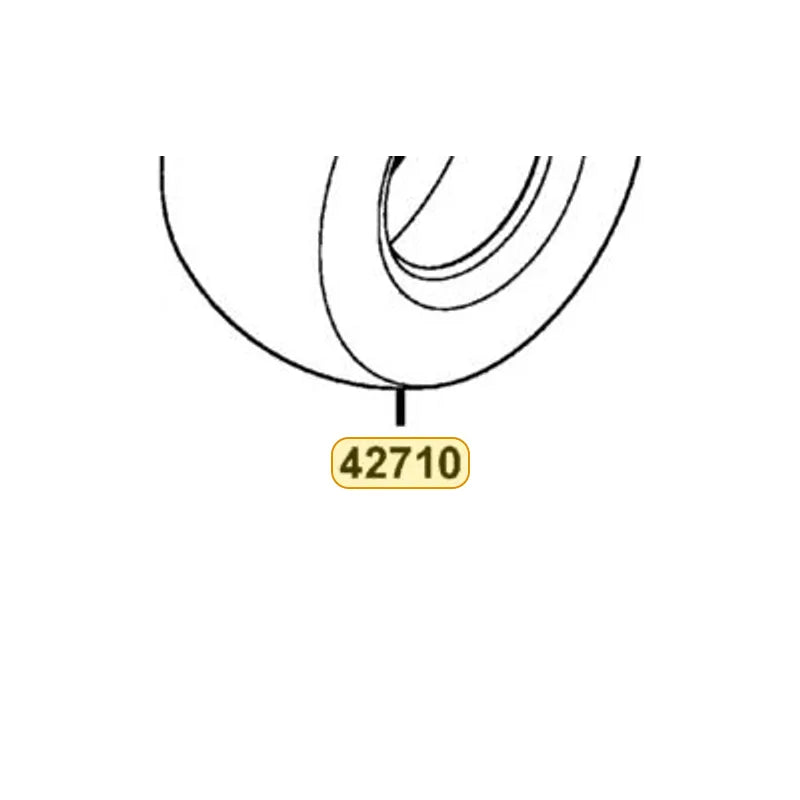 KYMCO Rear Tire Assembly (AT18X9.50-8Pr T/l) 42710-ABC9-M00, part location on the factory exploded-view diagram
