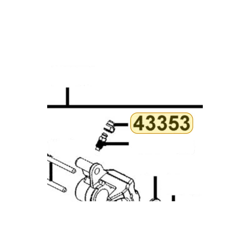 KYMCO Bleeder Cap 43353-4A61-C00, part location on the factory exploded-view diagram