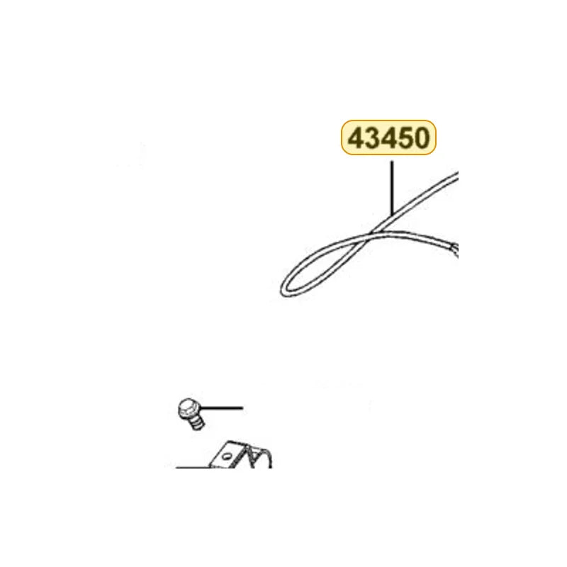KYMCO Parking Brake Cable 43450-LKM8-710, part location on the factory exploded-view diagram