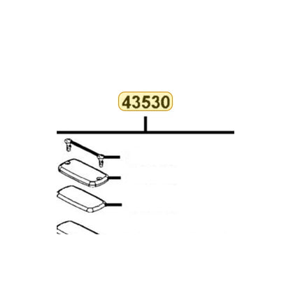KYMCO Master Cylinder Set 43530-LEA7-305, part location on the factory exploded-view diagram