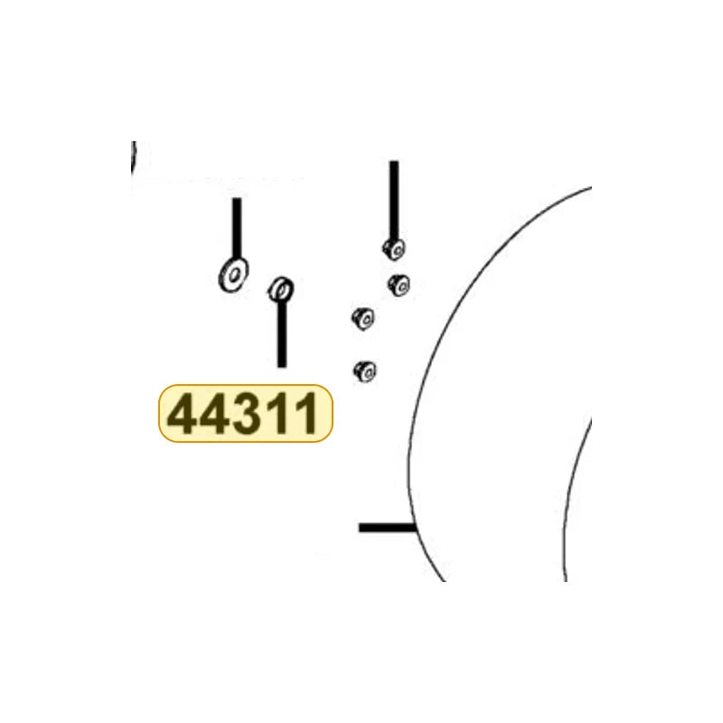 KYMCO Front Wheel Side Collar 44311-PWA6-900, part location on the factory exploded-view diagram