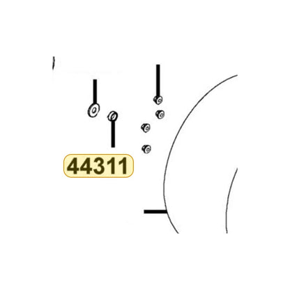 KYMCO Front Wheel Side Collar 44311-PWA6-900, part location on the factory exploded-view diagram