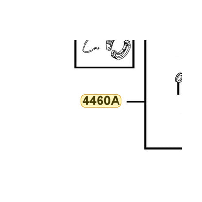 KYMCO Front Hub Assembly 4460A-LBD4-900-NES, part location on the factory exploded-view diagram