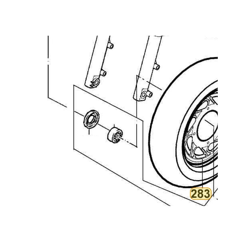 KYMCO Front Wheel Part (Silver) 44611-KHC5-E00-NJA, part location on the factory exploded-view diagram