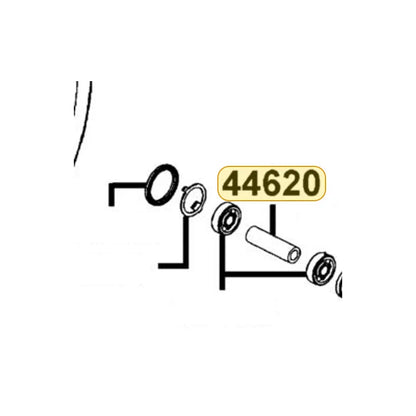 KYMCO Front Dist Collar 44620-KFLF-C00, part location on the factory exploded-view diagram