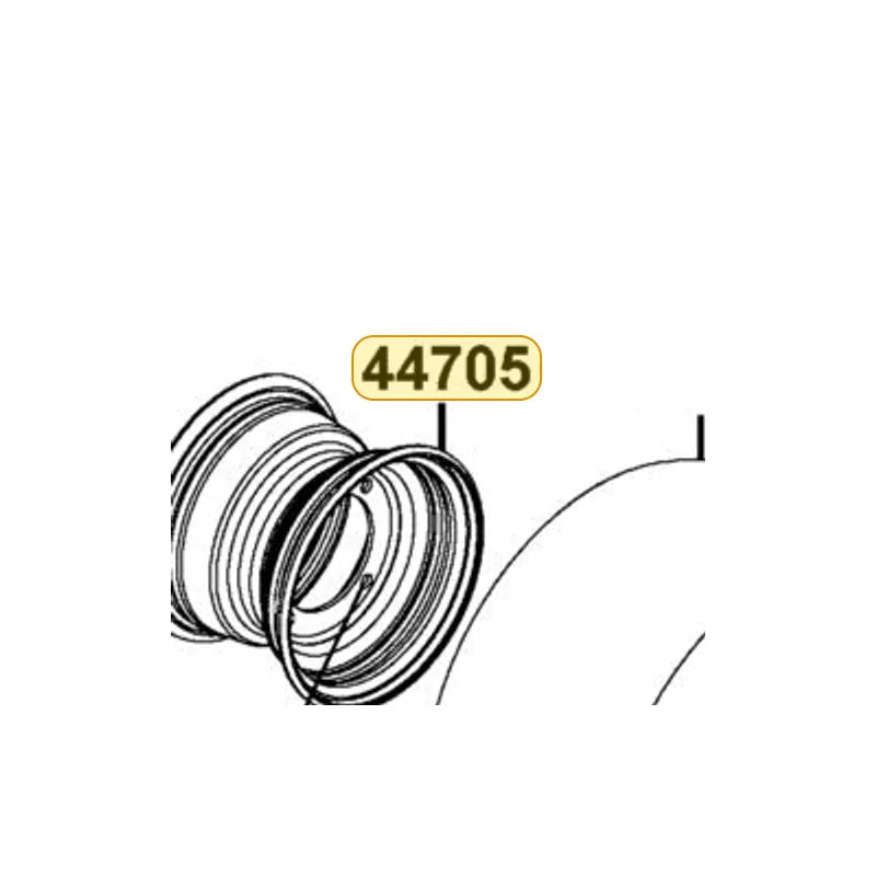 KYMCO Wheel Rim Complete 44705-LBD4-900-YZS, part location on the factory exploded-view diagram