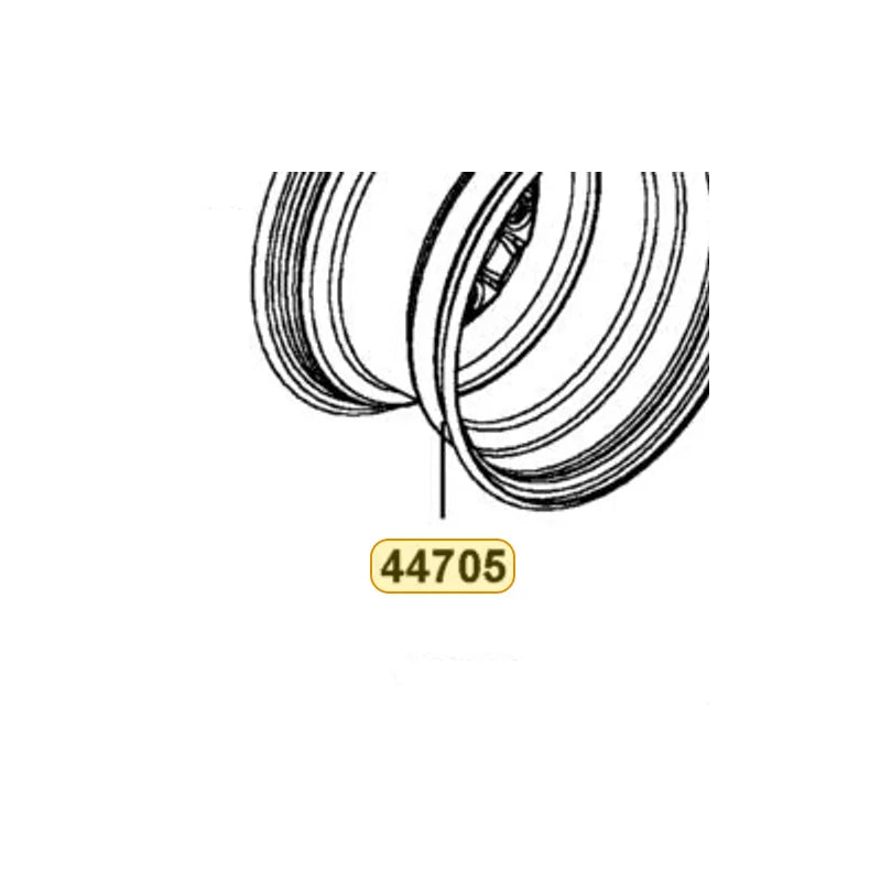 KYMCO Front Wheel Rim Complete 44705-ZWA2-M00-MHS, part location on the factory exploded-view diagram