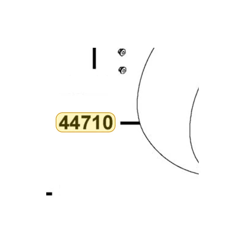 KYMCO At Tire Assembly 16*8-7 2Pr 44710-ABE3-M00, part location on the factory exploded-view diagram