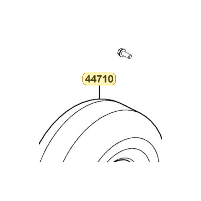 KYMCO Front /Kenda 25*8.00-12 2P Tl Tire Assembly 44710-LEE8-90A, part location on the factory exploded-view diagram