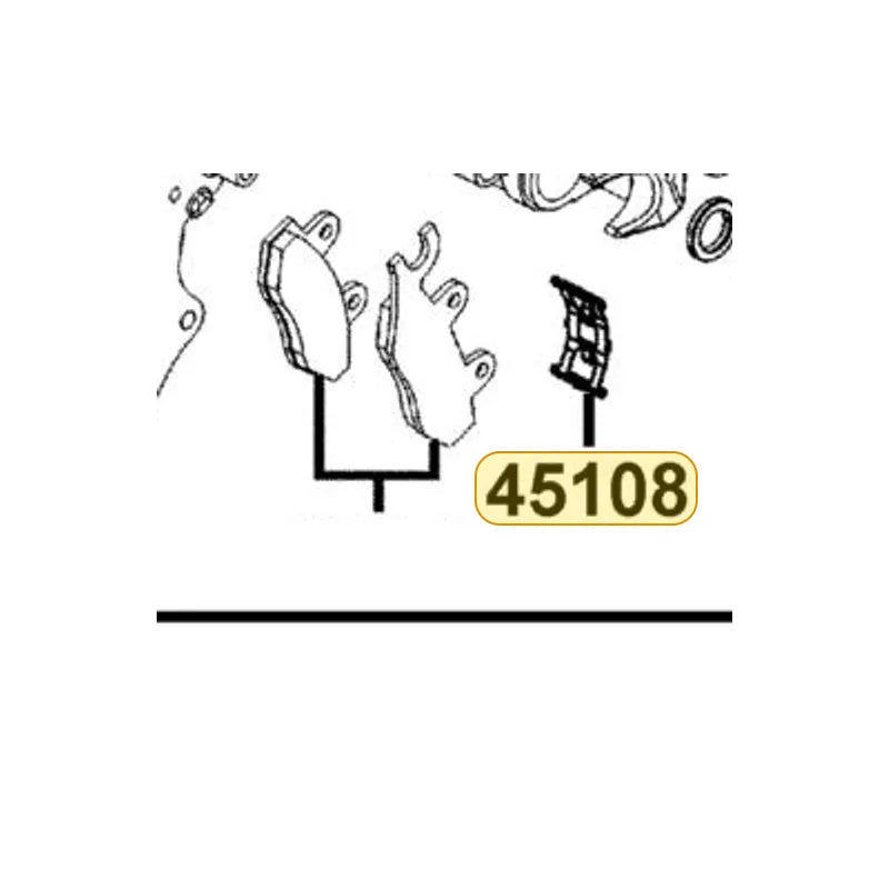 KYMCO Spring Pad 45108-MDL4-C00, part location on the factory exploded-view diagram