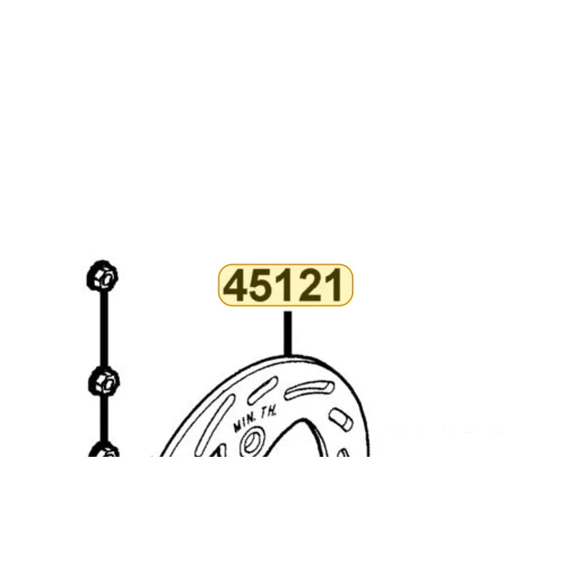 KYMCO Front Brake Disk 45121-GAR1-950, part location on the factory exploded-view diagram