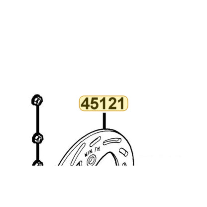 KYMCO Front Brake Disk 45121-GAR1-950, part location on the factory exploded-view diagram
