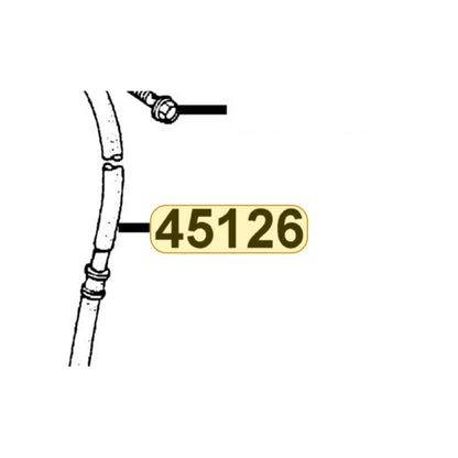 KYMCO Front Brake Hose Assembly 45126-LDC8-E10, part location on the factory exploded-view diagram