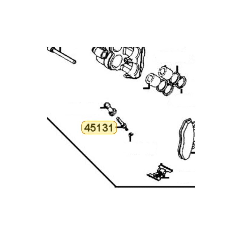 KYMCO Bolt Pin 45131-1F66-017, part location on the factory exploded-view diagram