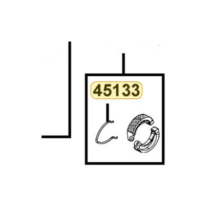 KYMCO Brake Shoe Spring 45133-LAC5-900, part location on the factory exploded-view diagram