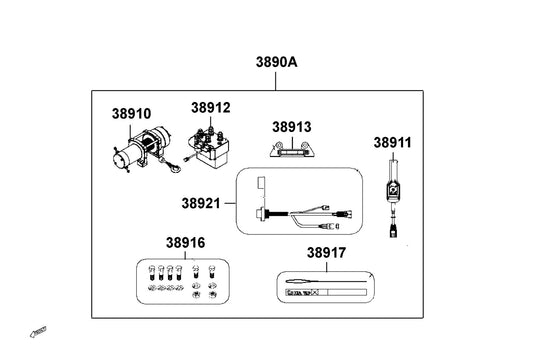 Switch Wire Rocker — 38921-LEE8-600 — KYMCO exploded-view diagram