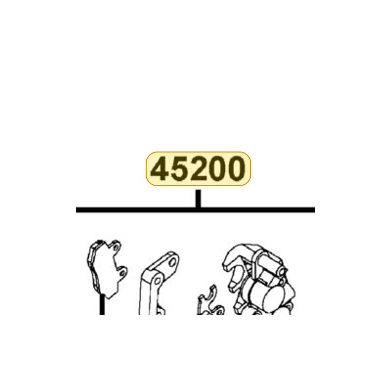 KYMCO Front Caliper Assembly 45200-KKD6-C00-NJA, part location on the factory exploded-view diagram